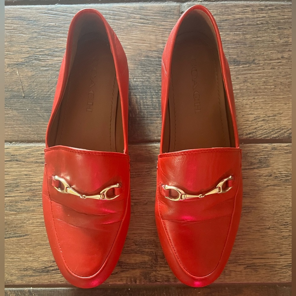 Red Hot in Haley! Coach Haley, horse-bit loafer